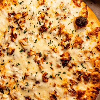 Broccoli Chicken Alfredo Pizza