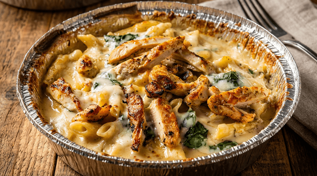 Broccoli Chicken Alfredo Pasta.